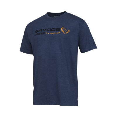 Savage Gear Signature Logo T-shirt blue melange